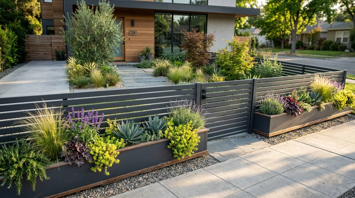 Front Fence With Matching Gate Details